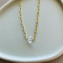 Load image into Gallery viewer, HERKIMER DIAMOND PAPER CLIP NECKLACE
