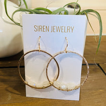 Load image into Gallery viewer, RAINBOW MOONSTONE HOOP EARRINGS

