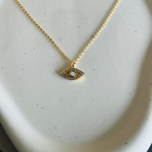 Load image into Gallery viewer, OPAL EVIL EYE NECKLACE

