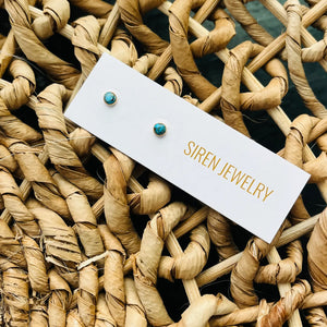 TURQUOISE STUD EARRINGS