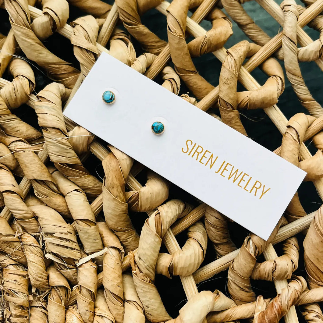 TURQUOISE STUD EARRINGS