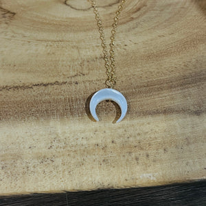 MOP CRESCENT NECKLACE