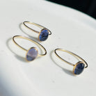a pair of rings sitting on top of a table