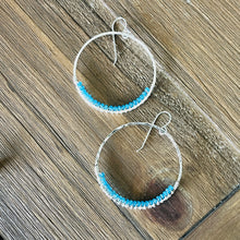 Load image into Gallery viewer, SILVER BLUE APETITE HOOPS
