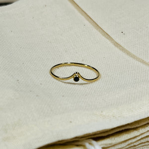 V BLACK DIAMOND RING
