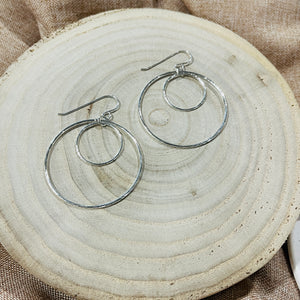 SILVER LAYER HOOP EARRINGS