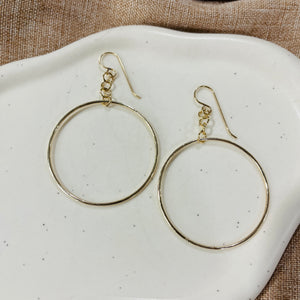 CHAIN HOOP EARRINGS