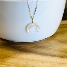 Load image into Gallery viewer, MOP CRESCENT NECKLACE
