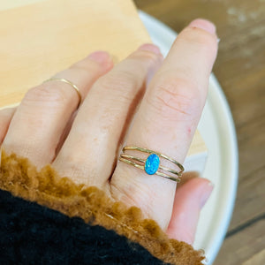 OVAL OPAL RING SET