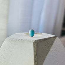 Load image into Gallery viewer, KINGMAN TURQUOISE LARGE OVAL RING
