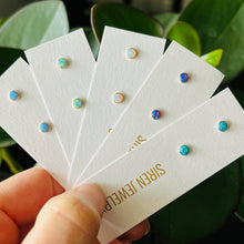 Load image into Gallery viewer, SMALL OPAL STUD EARRINGS
