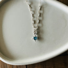 Load image into Gallery viewer, SILVER BLUE TOPAZ NECKLACE
