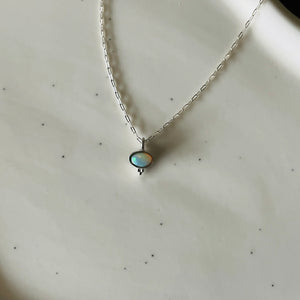 SILVER OPAL NECKLACE