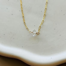 Load image into Gallery viewer, HERKIMER DIAMOND BABY PAPER CLIP NECKLACE
