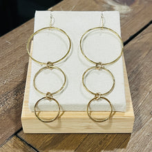 Load image into Gallery viewer, TRIPLE HOOP EARRINGS
