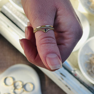V BLACK DIAMOND RING