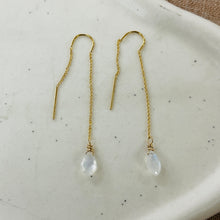Load image into Gallery viewer, GEM THREADER EARRINGS
