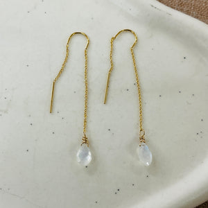 GEM THREADER EARRINGS