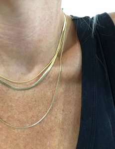 BILLIE HERRINGBONE CHAIN IN 3 WIDTHS