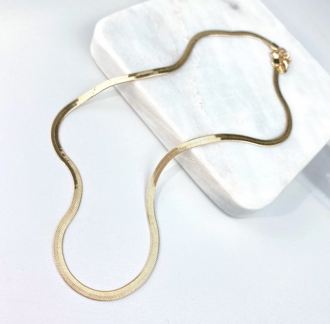 BILLIE HERRINGBONE CHAIN IN 3 WIDTHS