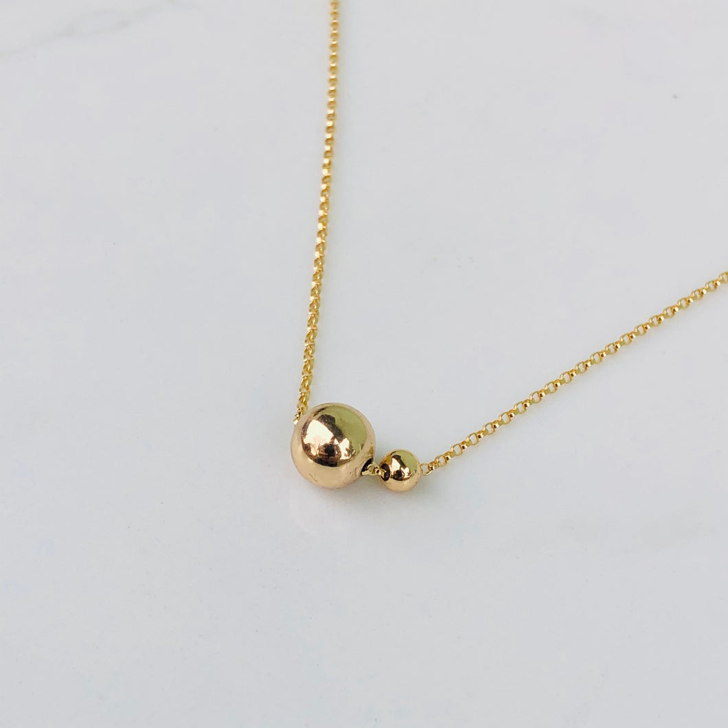 2 BALL NECKLACE