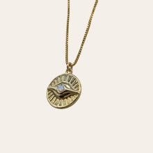 Load image into Gallery viewer, OPAL EVIL EYE COIN NECKLACE
