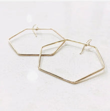 Load image into Gallery viewer, MIKA HEXAGON  HOOPS
